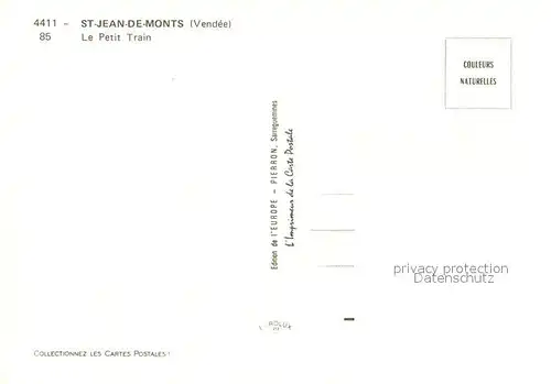 AK / Ansichtskarte Saint_Jean_de_Monts Le Petit Train Saint_Jean_de_Monts
