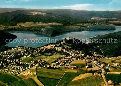 AK / Ansichtskarte Waldeck_Edersee Luftkurort Fliegeraufnahme Waldeck Edersee