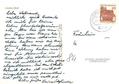 AK / Ansichtskarte Landau_Isar Fliegeraufnahme Landau Isar