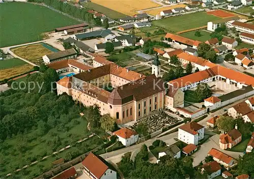 AK / Ansichtskarte Osterhofen_Niederbayern Maria Ward Institut Damenstift Fliegeraufnahme Osterhofen_Niederbayern