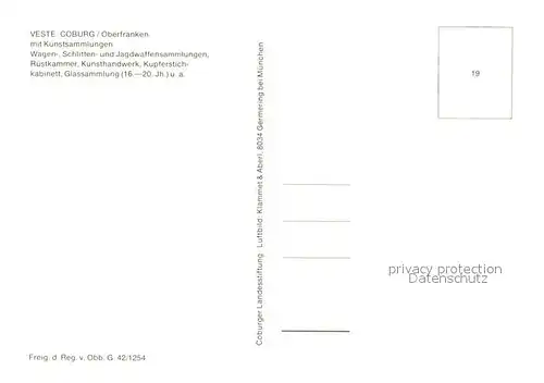 AK / Ansichtskarte Coburg Veste Coburg Fliegeraufnahme Coburg