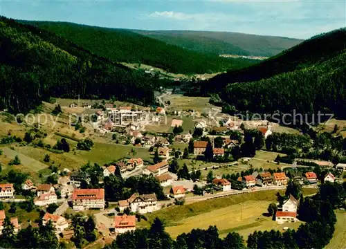 AK / Ansichtskarte Enzkloesterle Luftkurort Wintersportplatz im Schwarzwald Fliegeraufnahme Enzkloesterle