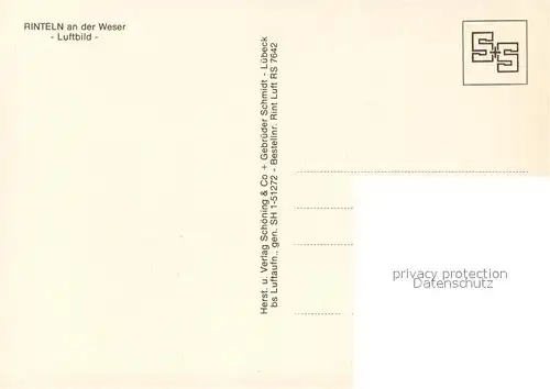 AK / Ansichtskarte Rinteln Weser Fliegeraufnahme Rinteln