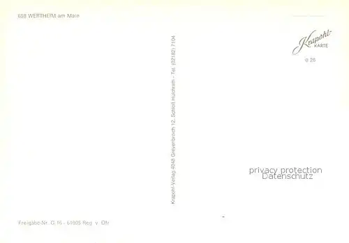 AK / Ansichtskarte Wertheim_Main Fliegeraufnahme Wertheim Main