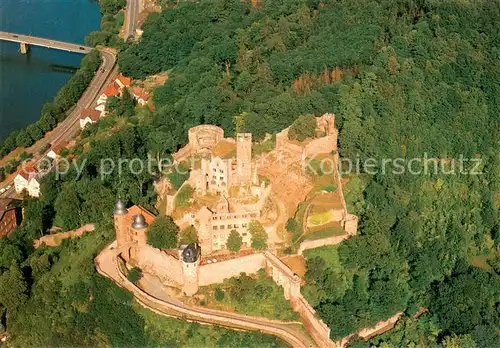 AK / Ansichtskarte Wertheim_Main Schloss Fliegeraufnahme Wertheim Main