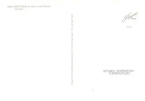 AK / Ansichtskarte Wertheim_Main Schloss Fliegeraufnahme Wertheim Main