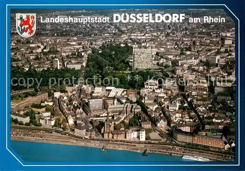 AK / Ansichtskarte Duesseldorf Landeshauptstadt Fliegeraufnahme Duesseldorf