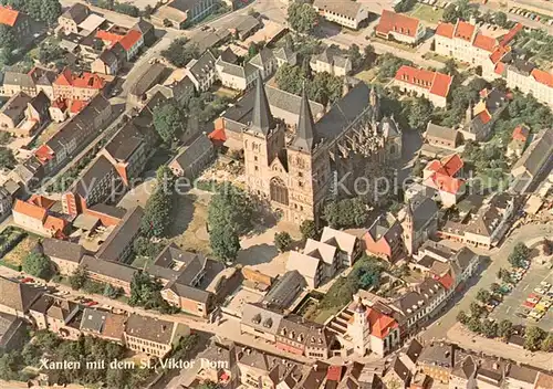 AK / Ansichtskarte Xanten Zentrum St. Viktor Dom Museum Fliegeraufnahme Xanten