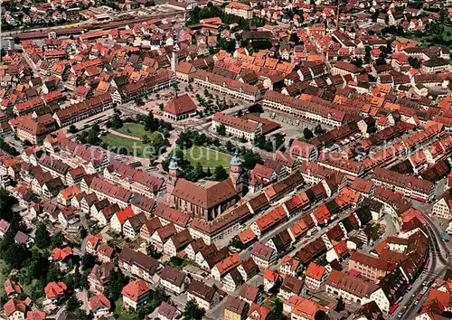 AK / Ansichtskarte Freudenstadt Zentrum Stadtplatz Kurort im Schwarzwald Fliegeraufnahme Freudenstadt