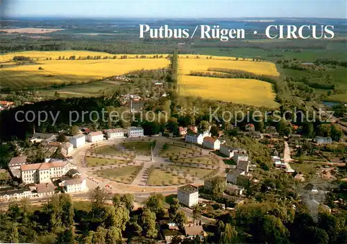 AK / Ansichtskarte Putbus_Ruegen Circus Rondellplatz Fliegeraufnahme Putbus Ruegen