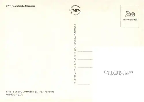 AK / Ansichtskarte Enkenbach Alsenborn Fliegeraufnahme Enkenbach Alsenborn