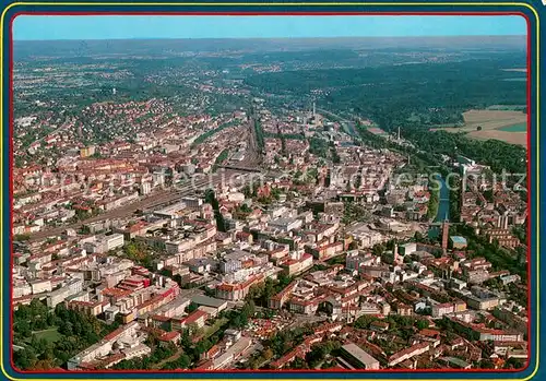 AK / Ansichtskarte Pforzheim Pforte des Schwarzwaldes Weltplatz fuer Uhren und Schmuck Fliegeraufnahme Pforzheim