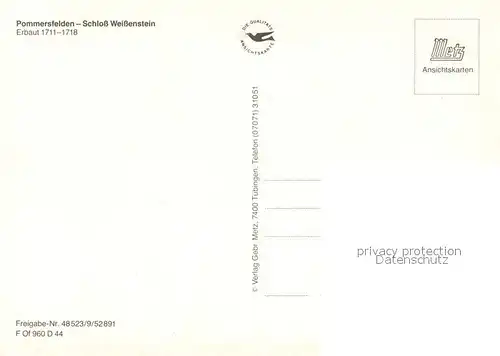 AK / Ansichtskarte Pommersfelden Schloss Weissenstein Fliegeraufnahme Pommersfelden