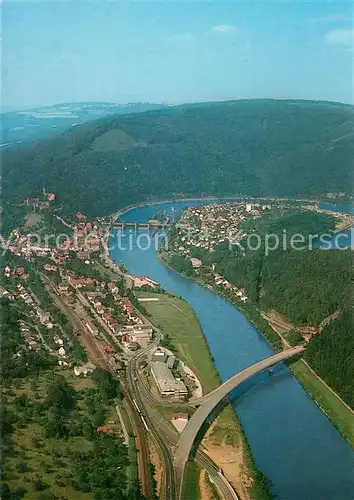 AK / Ansichtskarte Hirschhorn_Neckar Luftkurort Fliegeraufnahme Hirschhorn Neckar