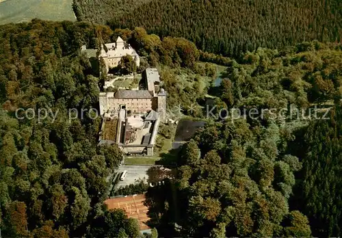 AK / Ansichtskarte Attendorn Bundesbahn Erholungsheim Burg Schnellenberg Fliegeraufnahme Attendorn