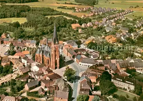 AK / Ansichtskarte Rhede_Westfalen Zentrum Kirche Fliegeraufnahme Rhede_Westfalen