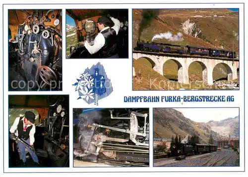 AK / Ansichtskarte Eisenbahn Dampfbahn Furka Bergstrecke Realp Gletsch  Eisenbahn