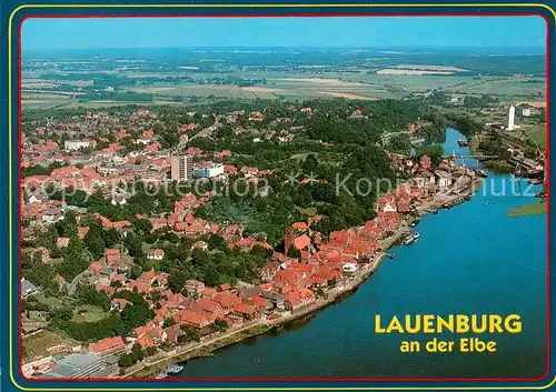 AK / Ansichtskarte Lauenburg_Elbe Fliegeraufnahme Lauenburg Elbe
