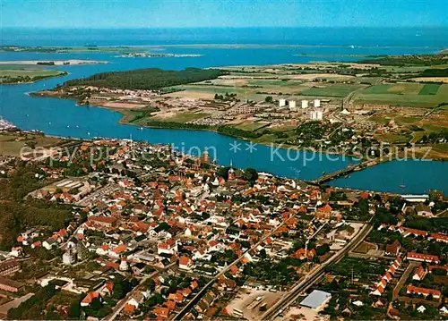 AK / Ansichtskarte Kappeln_Schlei mit Ellenberg Maasholm Schleimuende und Ostsee Fliegeraufnahme Kappeln_Schlei