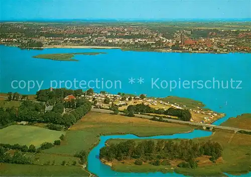 AK / Ansichtskarte Schleswig_Holstein Wikinger Campingplatz Haithabu Haddebyer Noor Fliegeraufnahme Schleswig_Holstein
