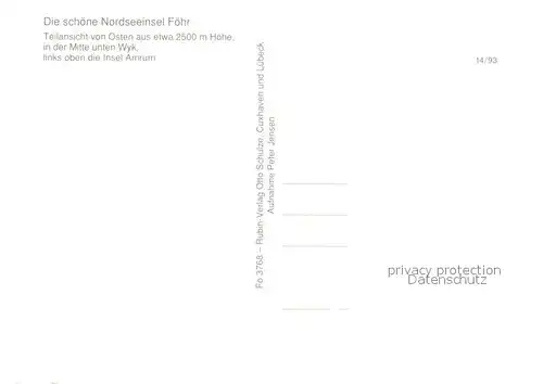 AK / Ansichtskarte Insel_Foehr mit Nordseeinsel Amrum Fliegeraufnahme Insel_Foehr