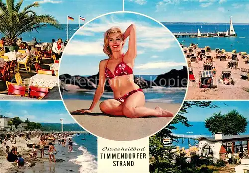 AK / Ansichtskarte Timmendorfer_Strand Ostseeheilbad Strand Strandcafe Badenixe Timmendorfer_Strand
