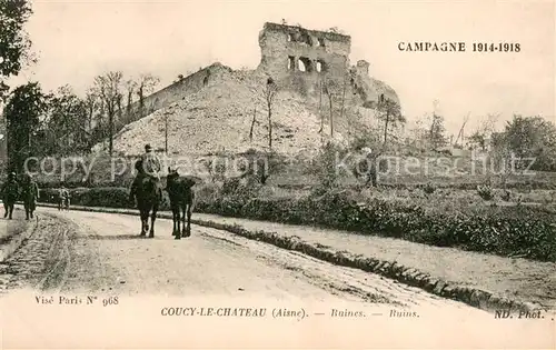 AK / Ansichtskarte Coucy le Chateau Auffrique Ruines Coucy le Chateau Auffrique