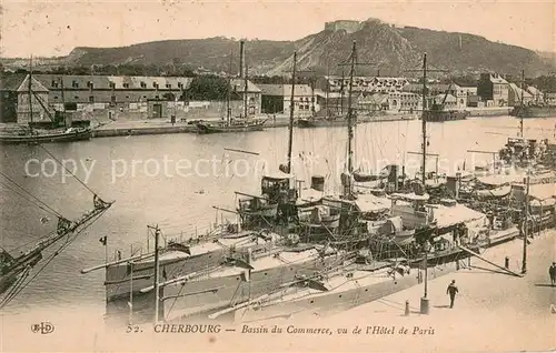 AK / Ansichtskarte Cherbourg Bassin du Commerce vu de lHotel de Paris Cherbourg