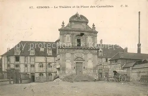 AK / Ansichtskarte Gisors_Eure Le Theatre et la Place des Carmelites Gisors Eure