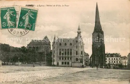 AK / Ansichtskarte Redon Eglise lHotel de Ville la Tour Redon