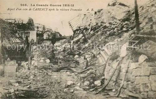 AK / Ansichtskarte Carency Aspect dun coin de Carency apres la victoire Francaise Carency