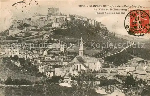 AK / Ansichtskarte Saint Flour_Cantal Vue generale la Ville et le Faubourg Saint Flour Cantal