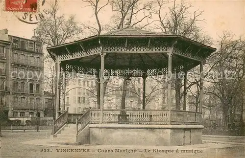 AK / Ansichtskarte Vincennes Cours Marigny Le Kisoque a musique Vincennes