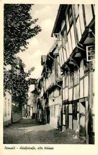 AK / Ansichtskarte Detmold Adolfstrasse alte Haeuser Detmold