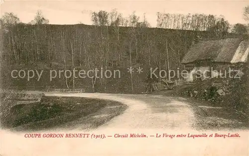 AK / Ansichtskarte Laqueuille Coupe Gordon Bennet Circuit Michelin Le Virage entre Laqueuille et Bourg Lastic Laqueuille