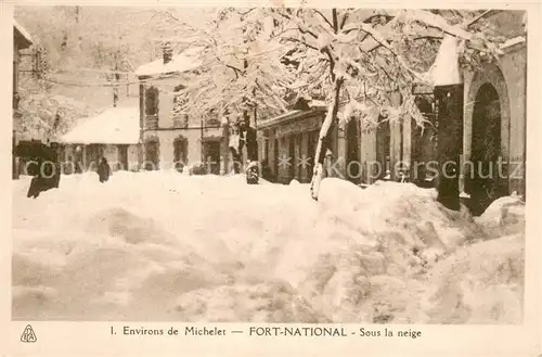 AK / Ansichtskarte Saint Malo_Ille et Vilaine_Bretagne Fort National Sous la neige Saint Malo_Ille et Vilaine