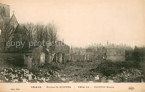 AK / Ansichtskarte Suippes Ruines de Suippes  Suippes