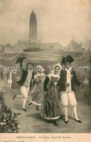 AK / Ansichtskarte Bourg de Batz_Le Une Noce dapres M Vasselon Bourg de Batz_Le