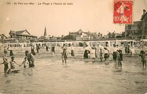 AK / Ansichtskarte Saint Pair sur Mer La Plage a lheure du bain Saint Pair sur Mer