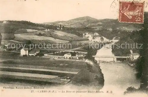 AK / Ansichtskarte Cambo les Bains La Nive et Quartier Basse Boure Cambo les Bains