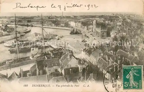 AK / Ansichtskarte Dunkerque_Duenkirchen Vue generale du Port 