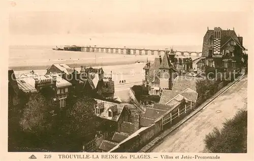 AK / Ansichtskarte Trouville Deauville La Reine des Plages Villas et Jetee Promenade Trouville Deauville