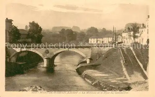 AK / Ansichtskarte Mont de Marsan La Midouze et le Pont du Commerce Mont de Marsan