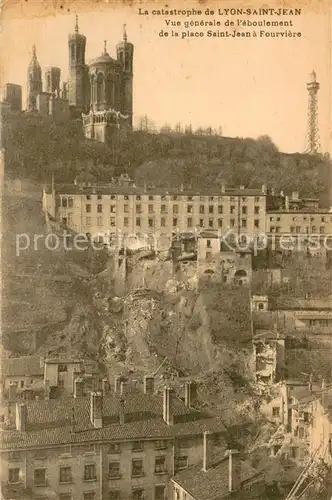 AK / Ansichtskarte Lyon_France La catastrophe de Lyon Saint Jean Vue generale de leboulement de la place Saint Jean a Fourviere Lyon France