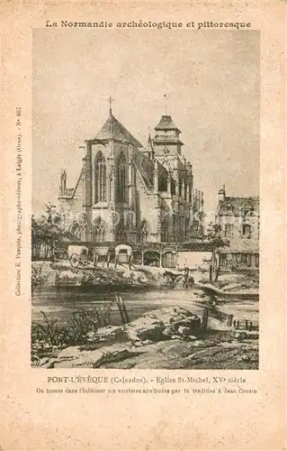 AK / Ansichtskarte Pont l_Eveque_Calvados Eglise St Michel Pont l_Eveque_Calvados