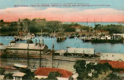 AK / Ansichtskarte Martinique Fort de France Bassin de Radoub Baie de Carenage et la Fort St Louis Martinique