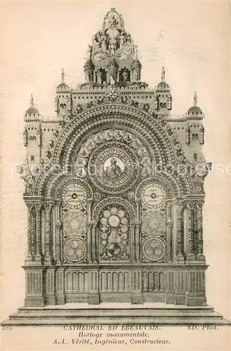AK / Ansichtskarte Beauvais_Oise Cathedrale de Beauvais Horloge monumentale 