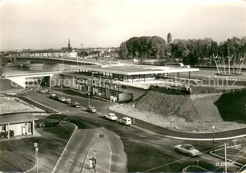 AK / Ansichtskarte Strasbourg_Alsace Le Complexe Douanier et le Pont de lEurope sur le Rhin Strasbourg Alsace