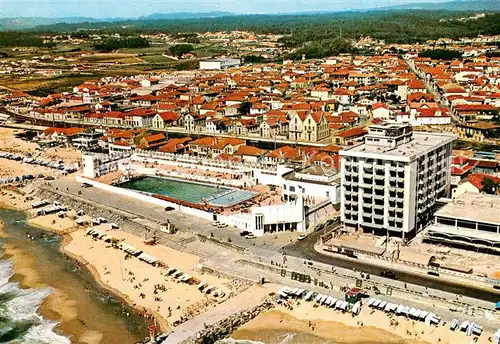 AK / Ansichtskarte Espinho_Portugal Playa Fliegeraufnahme Espinho Portugal