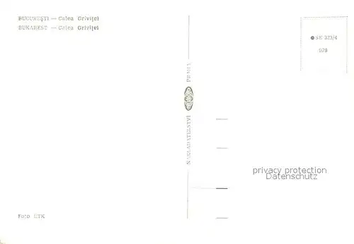 AK / Ansichtskarte Bukarest Calea Grivitei Bukarest